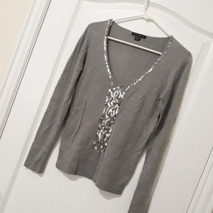 Kenneth Cole Sequin Knit Top MEDIUM